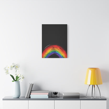 Somewhere. | Vibrant Abstract Watercolor Rainbow Canvas Wall Art