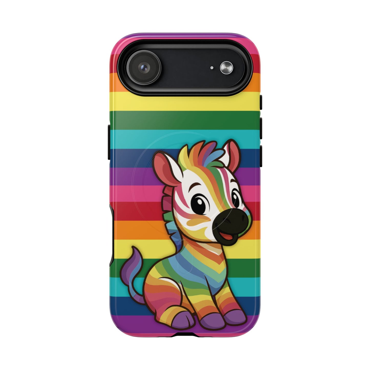"zee the o.g." – original rainbow pride zebra magsafe® iphone tough case