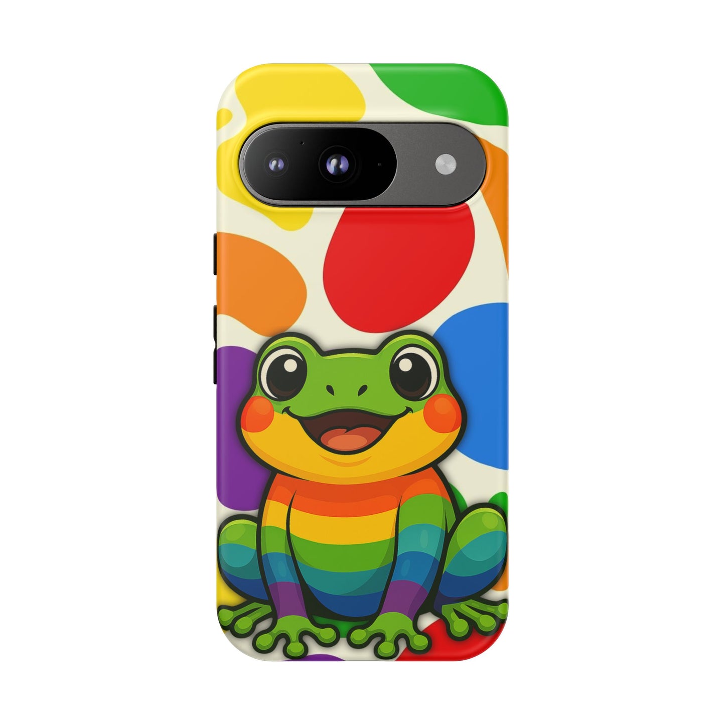 "rainbow ribbit" - lgbtqia+ pride frog android tough phone case