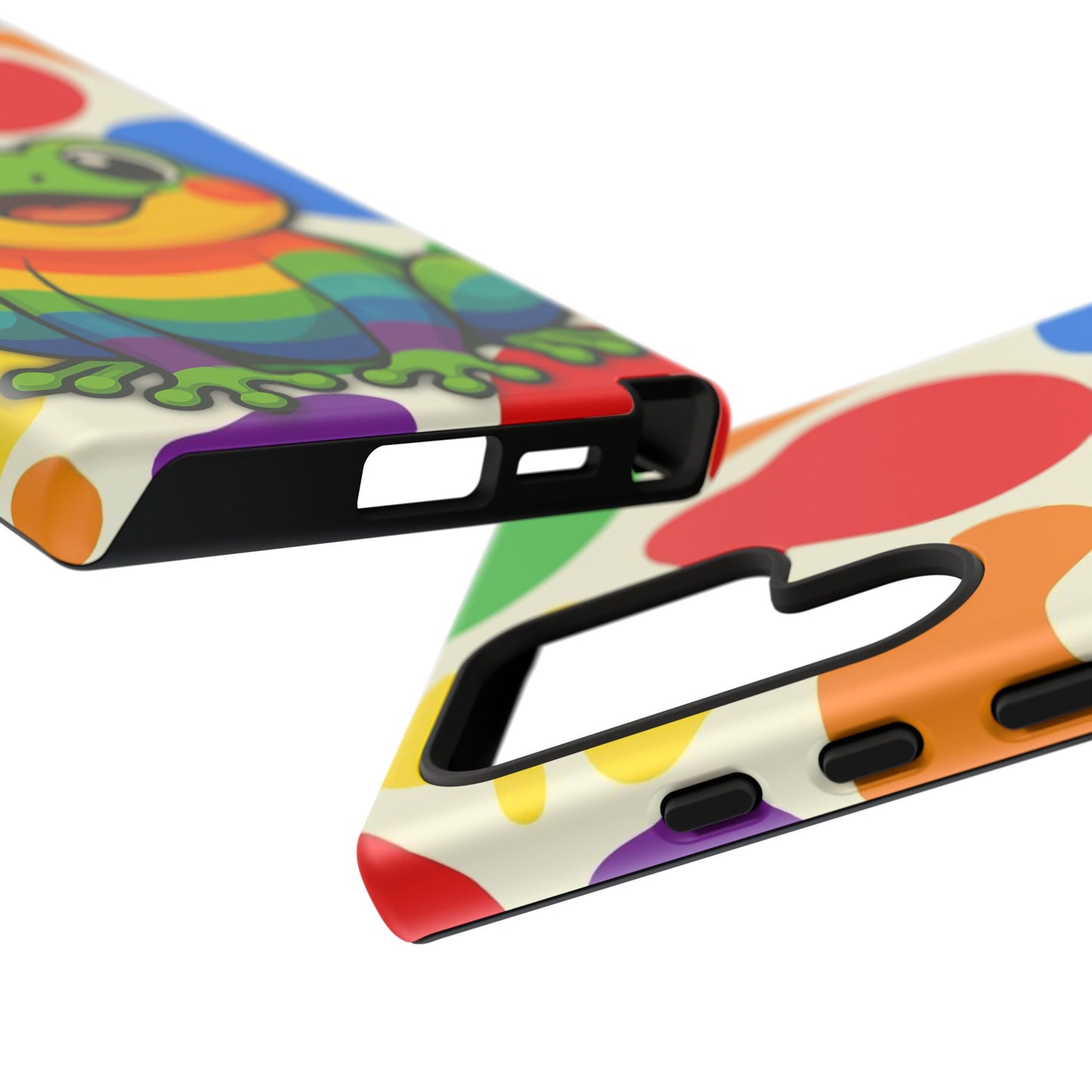 "rainbow ribbit" - lgbtqia+ pride frog android tough phone case