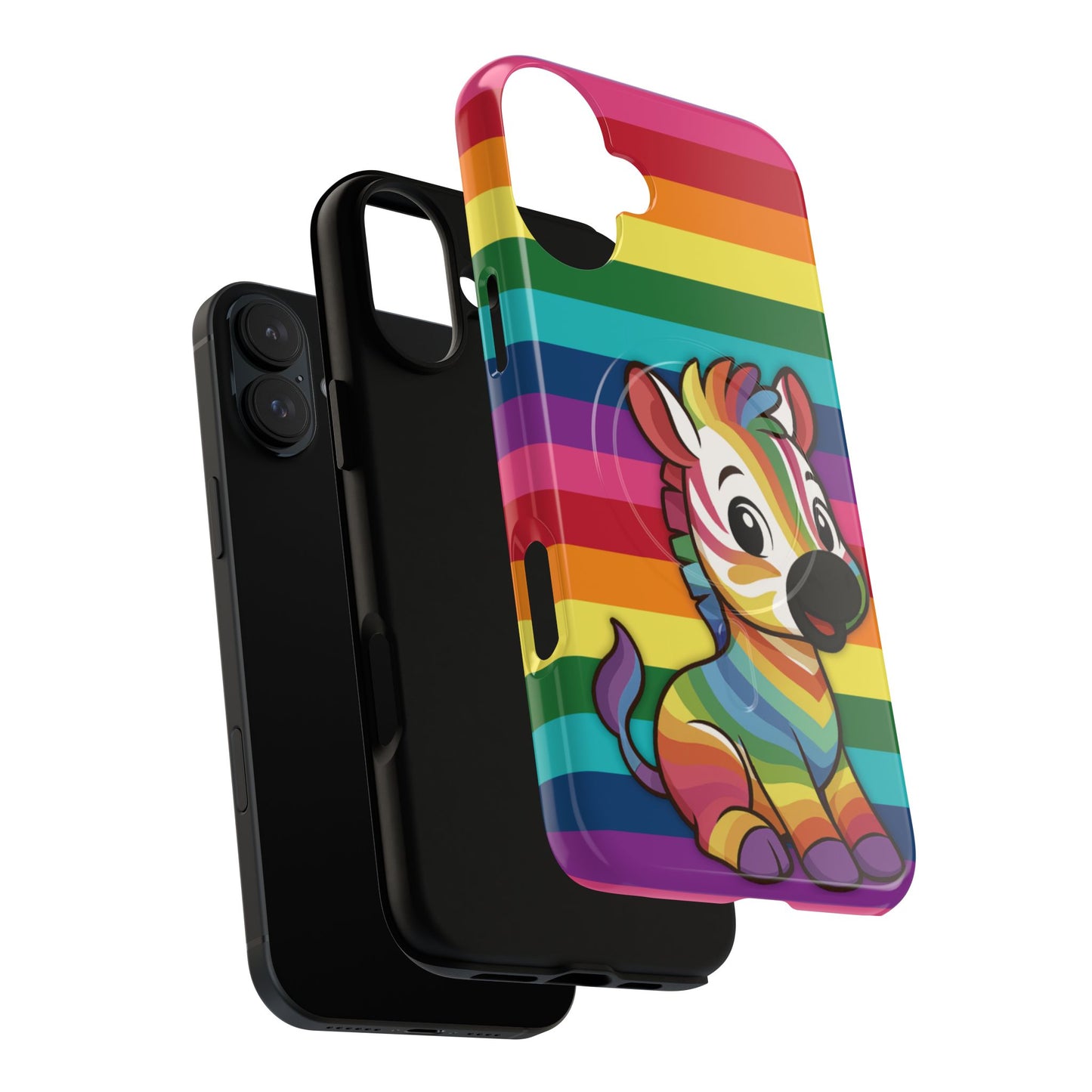 "zee the o.g." – original rainbow pride zebra magsafe® iphone tough case