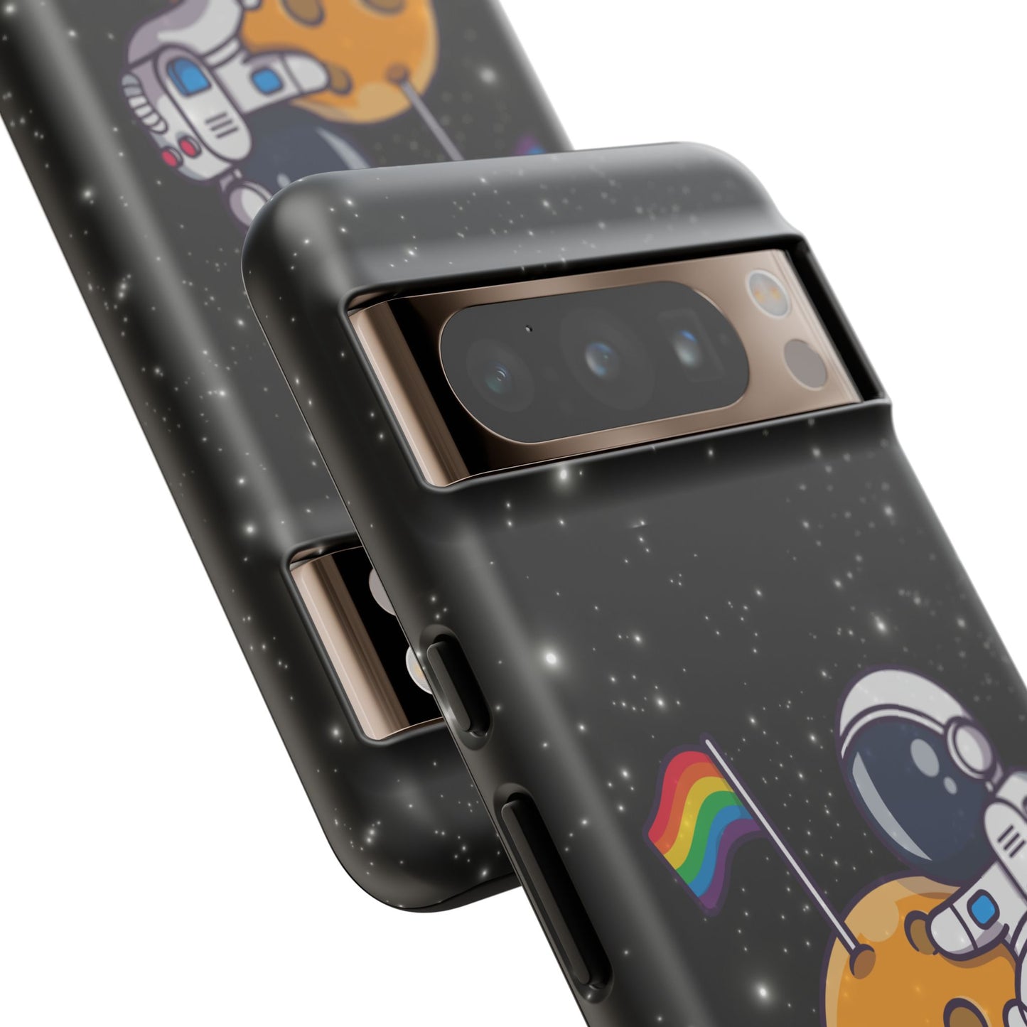 "cosmic queer" lgbtqia+ android astronaut tough phone case