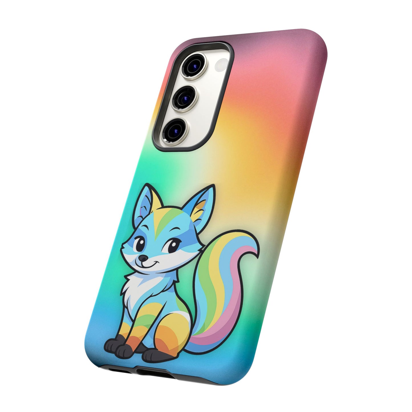 "queer as a fox" – queer pride fox android tough phone case