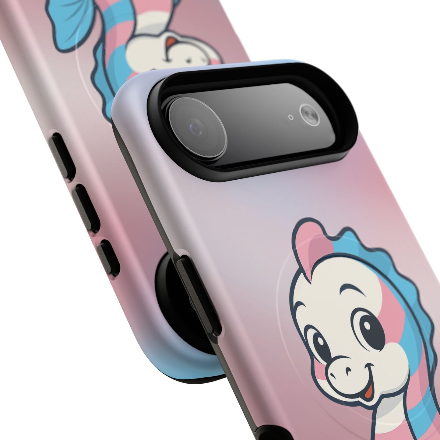 "sea me" – trans pride seahorse magsafe® iphone tough case