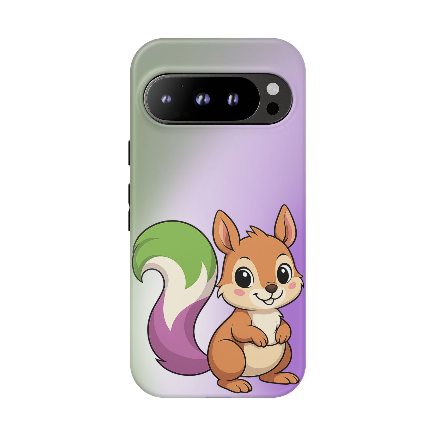 "queeriosity"– genderqueer squirrel pride android tough phone case