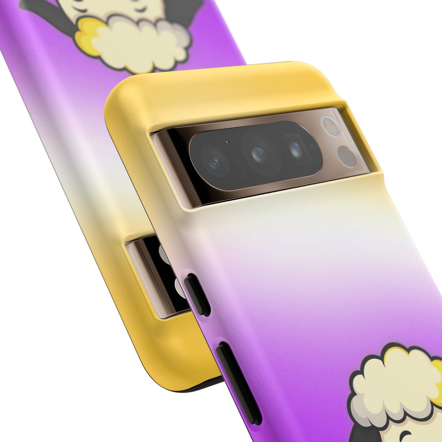"nonbibaaary" – nonbinary pride sheep android tough phone case