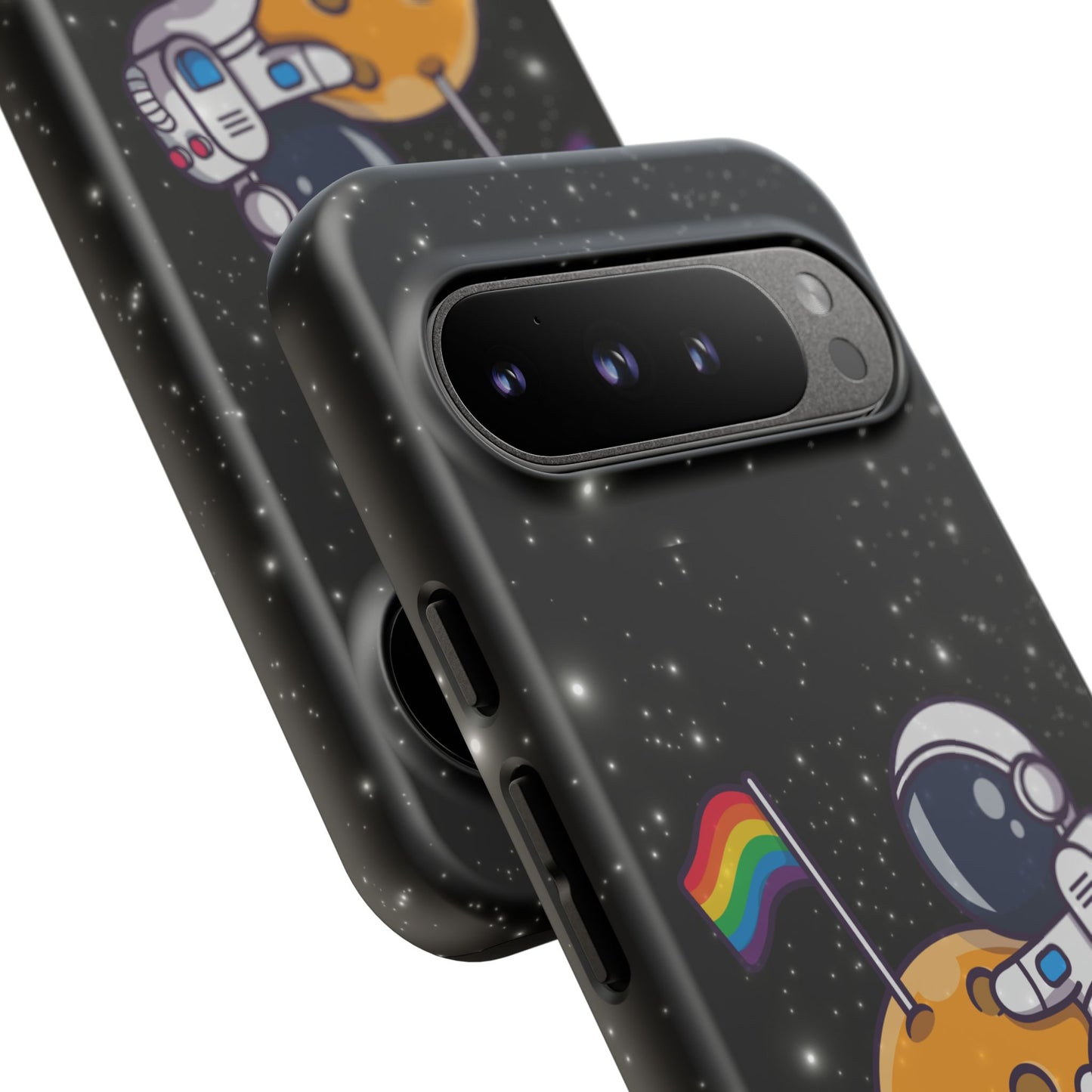 "cosmic queer" lgbtqia+ android astronaut tough phone case