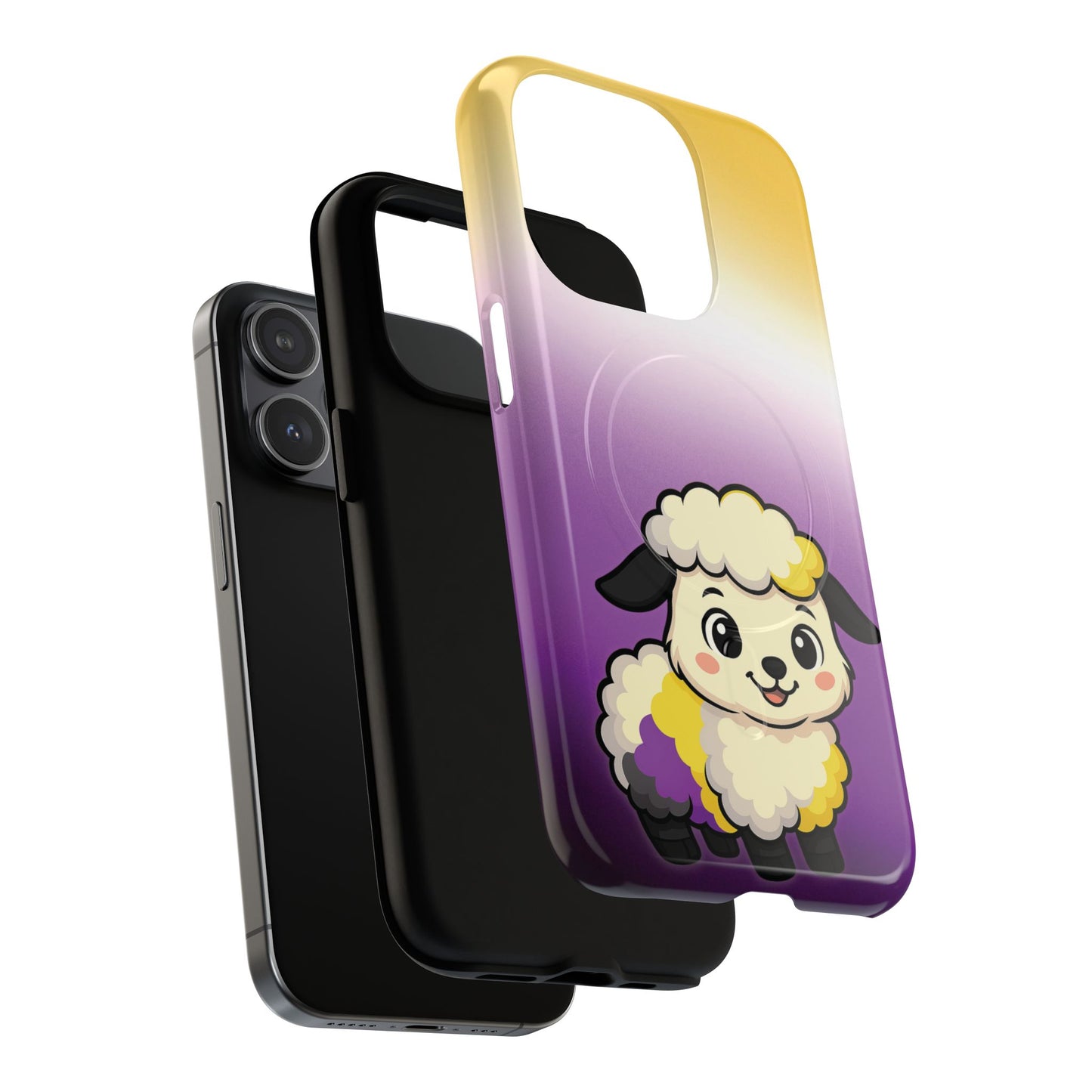 "nonbibaaary" – nonbinary pride sheep magsafe® iphone tough case