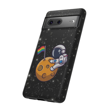 "Cosmic Queer" LGBTQIA+ Android Astronaut Tough Phone Case