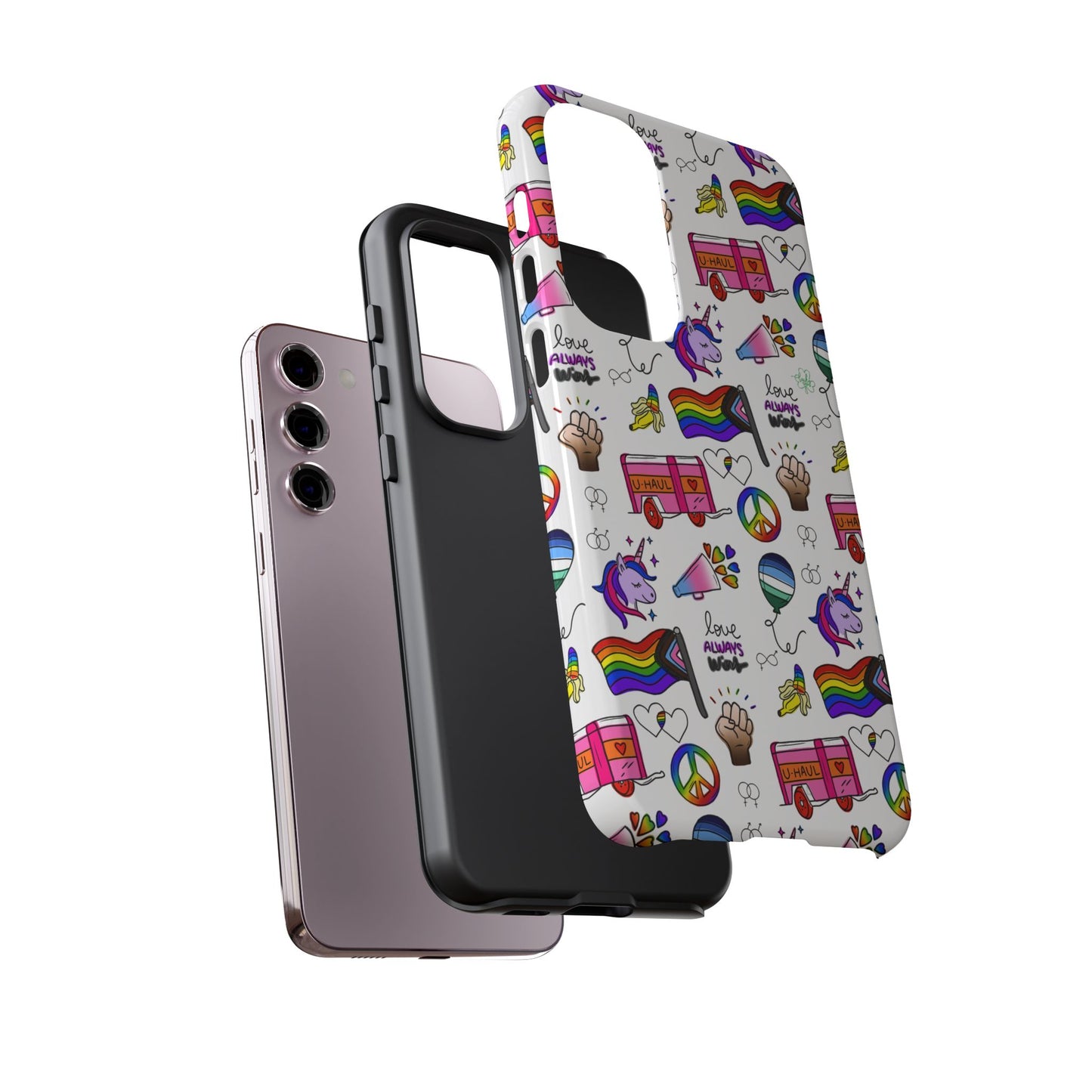 "identity mix" lgbtqia+ collage android tough phone case