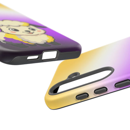 "NonbiBaaary" – Nonbinary Pride Sheep Android Tough Phone Case