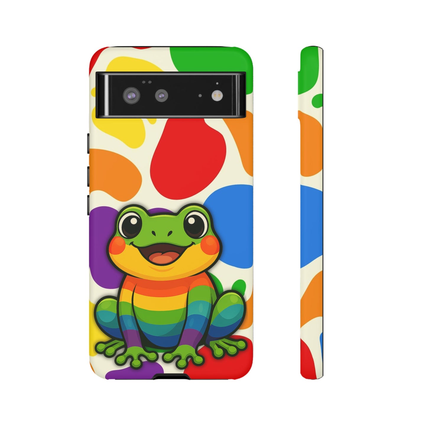 "rainbow ribbit" - lgbtqia+ pride frog android tough phone case
