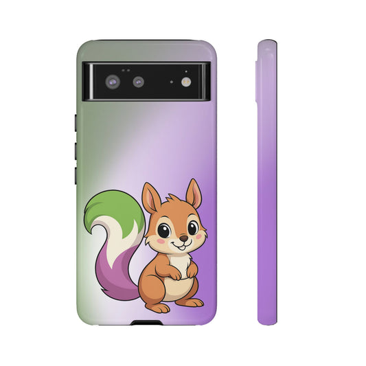"Queeriosity"– Genderqueer Squirrel Pride Android Tough Phone Case