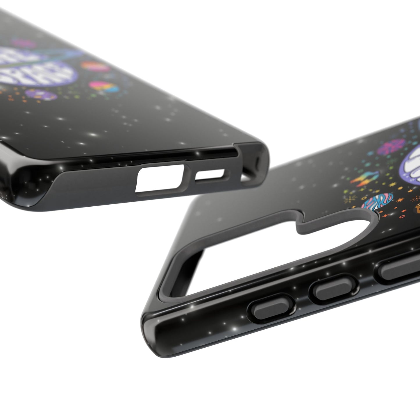 "safe space" lgbtqia+ pride galaxy android tough phone case