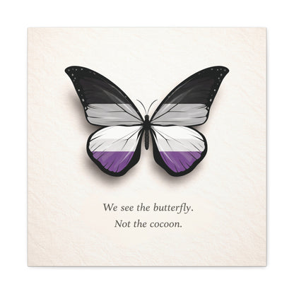 Asexual Pride Butterfly | Metamorphosis Series Canvas Wall Art