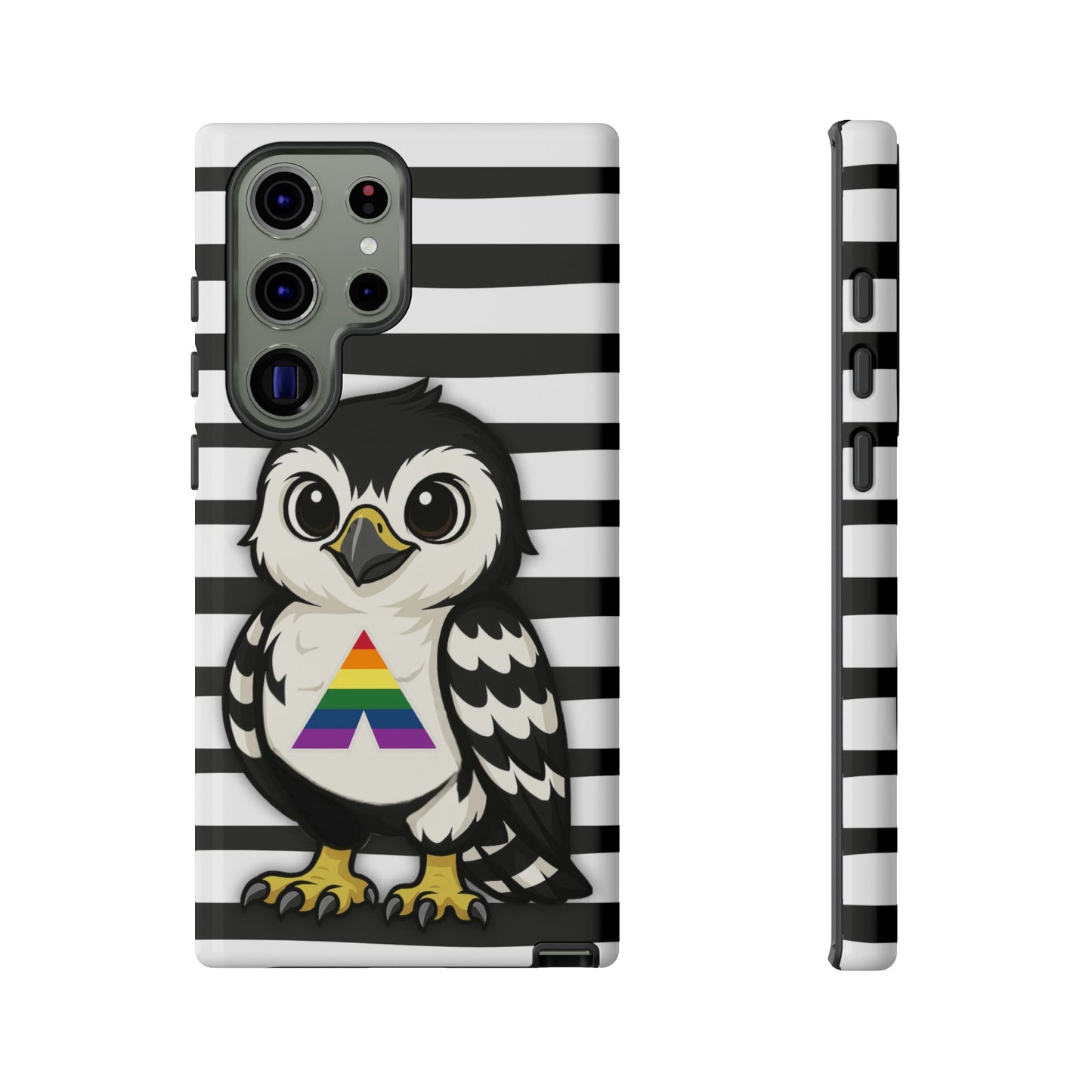 "fly with pride" – lgbtqia+ ally pride hawk android tough phone case