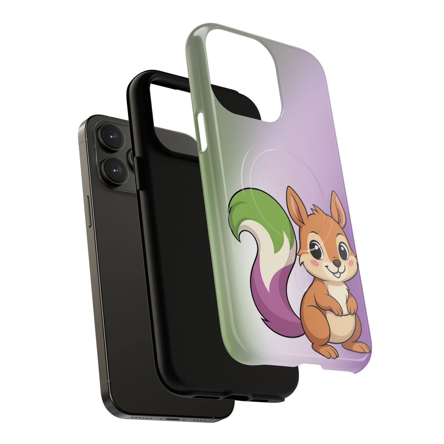 "queeriosity"– genderqueer pride squirrel magsafe® iphone case