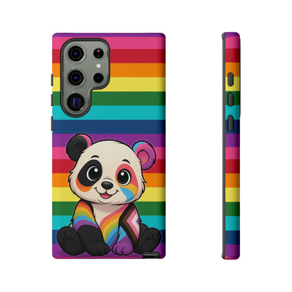 "PrideCub" – Progress + Rainbow Pride Panda Android Tough Phone Case