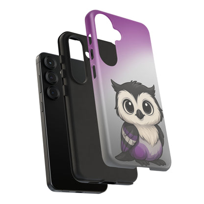 "Ace-Wise" – Asexual Pride Owl Android Tough Phone Case