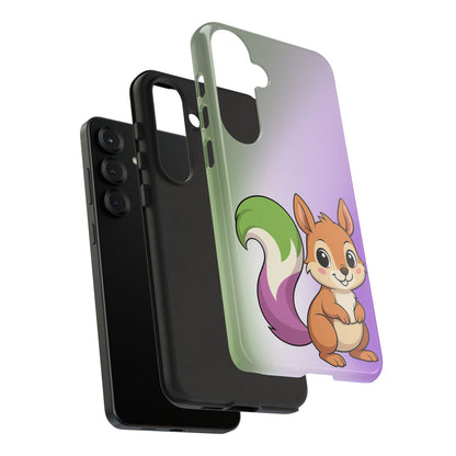 "Queeriosity"– Genderqueer Squirrel Pride Android Tough Phone Case