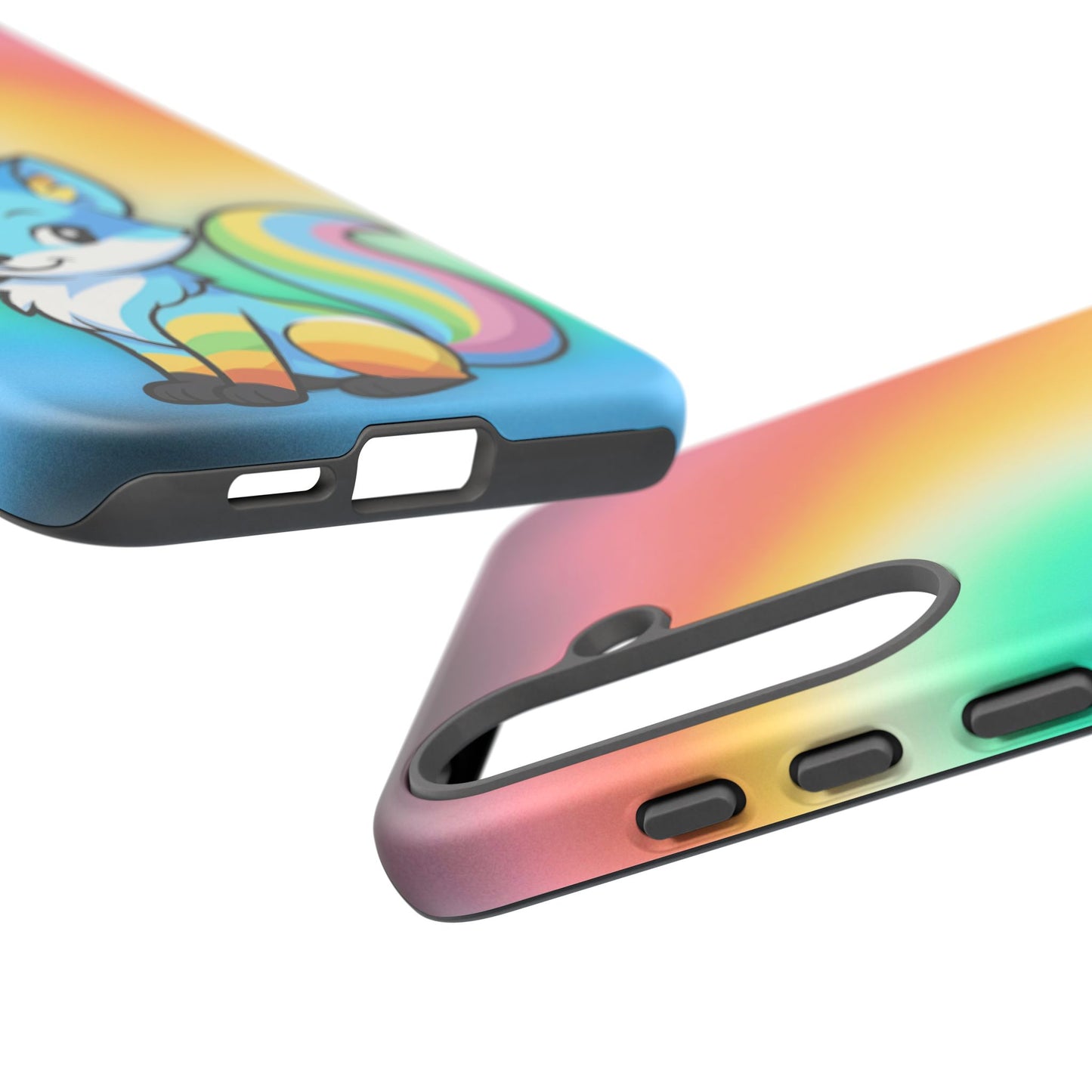 "queer as a fox" – queer pride fox android tough phone case