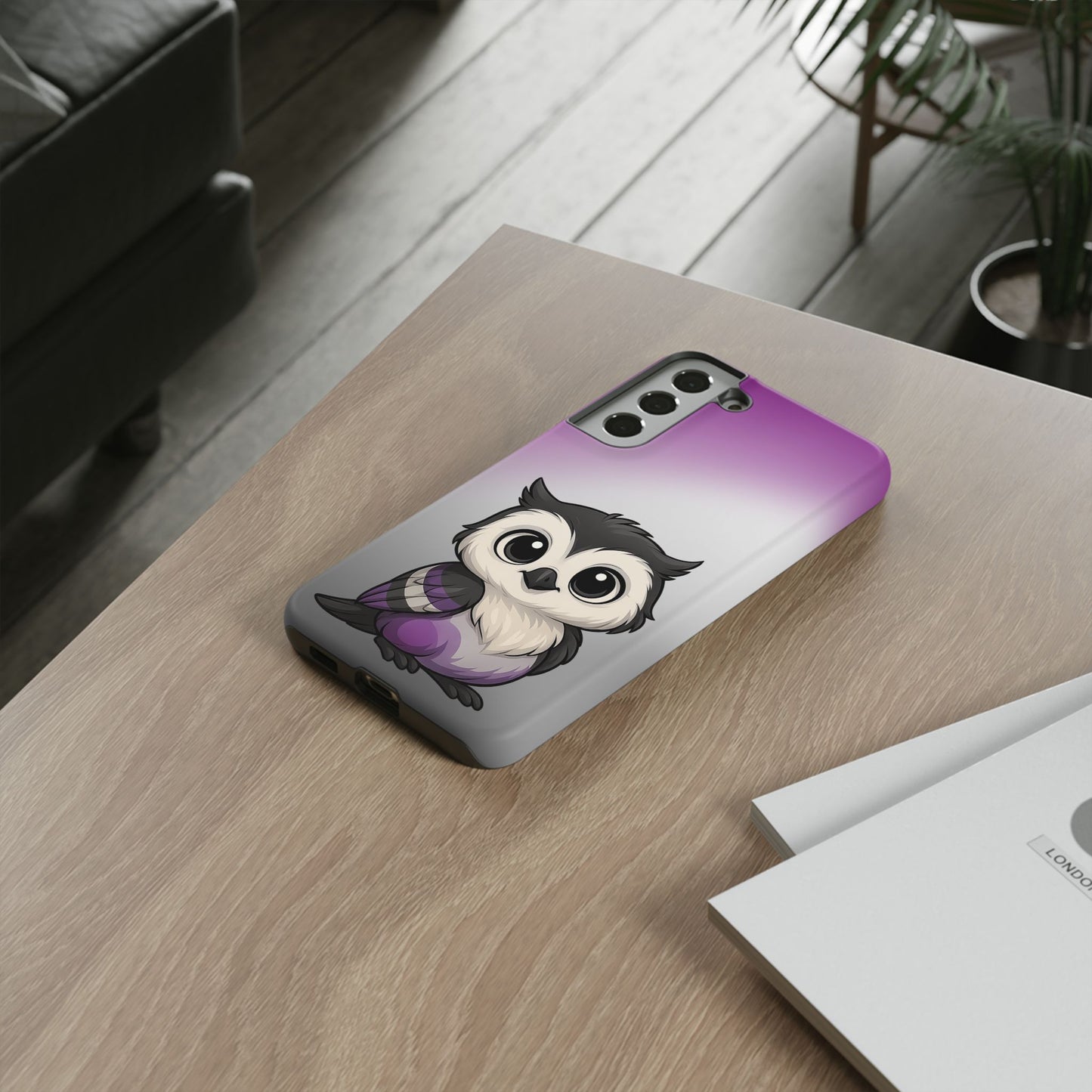 "ace-wise" – asexual pride owl android tough phone case