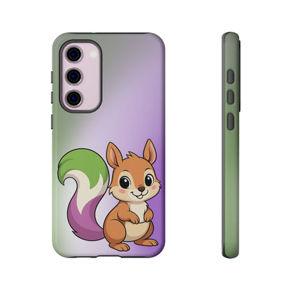 "Queeriosity"– Genderqueer Squirrel Pride Android Tough Phone Case