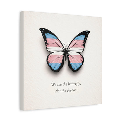 Trans Pride Butterfly | Metamorphosis Series Canvas Wall Art
