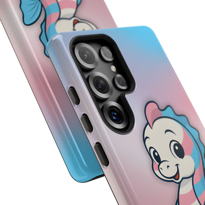“Sea Me” – Trans Pride Seahorse Android Tough Phone Case