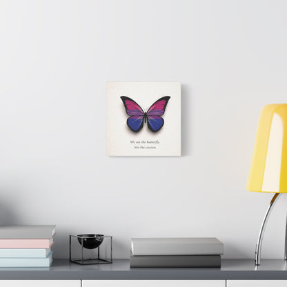 Bi Pride Butterfly | Metamorphosis Series Canvas Wall Art