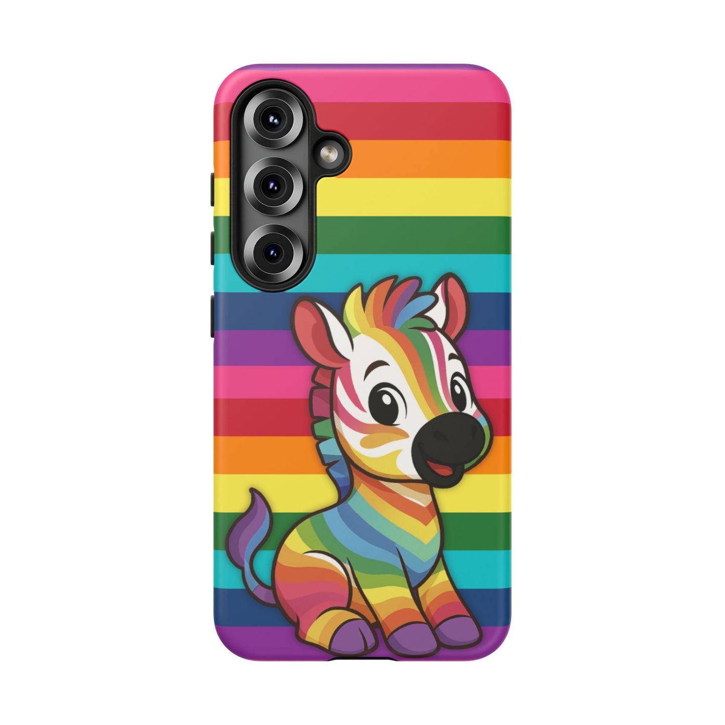 "zee the o.g." – original rainbow pride zebra android tough phone case
