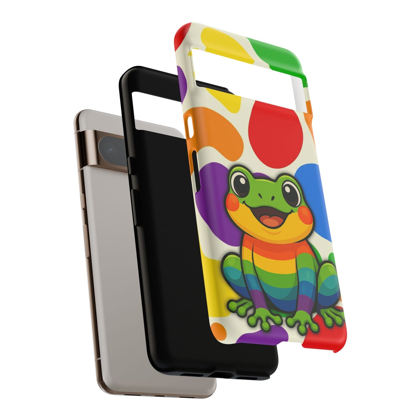 "rainbow ribbit" - lgbtqia+ pride frog android tough phone case