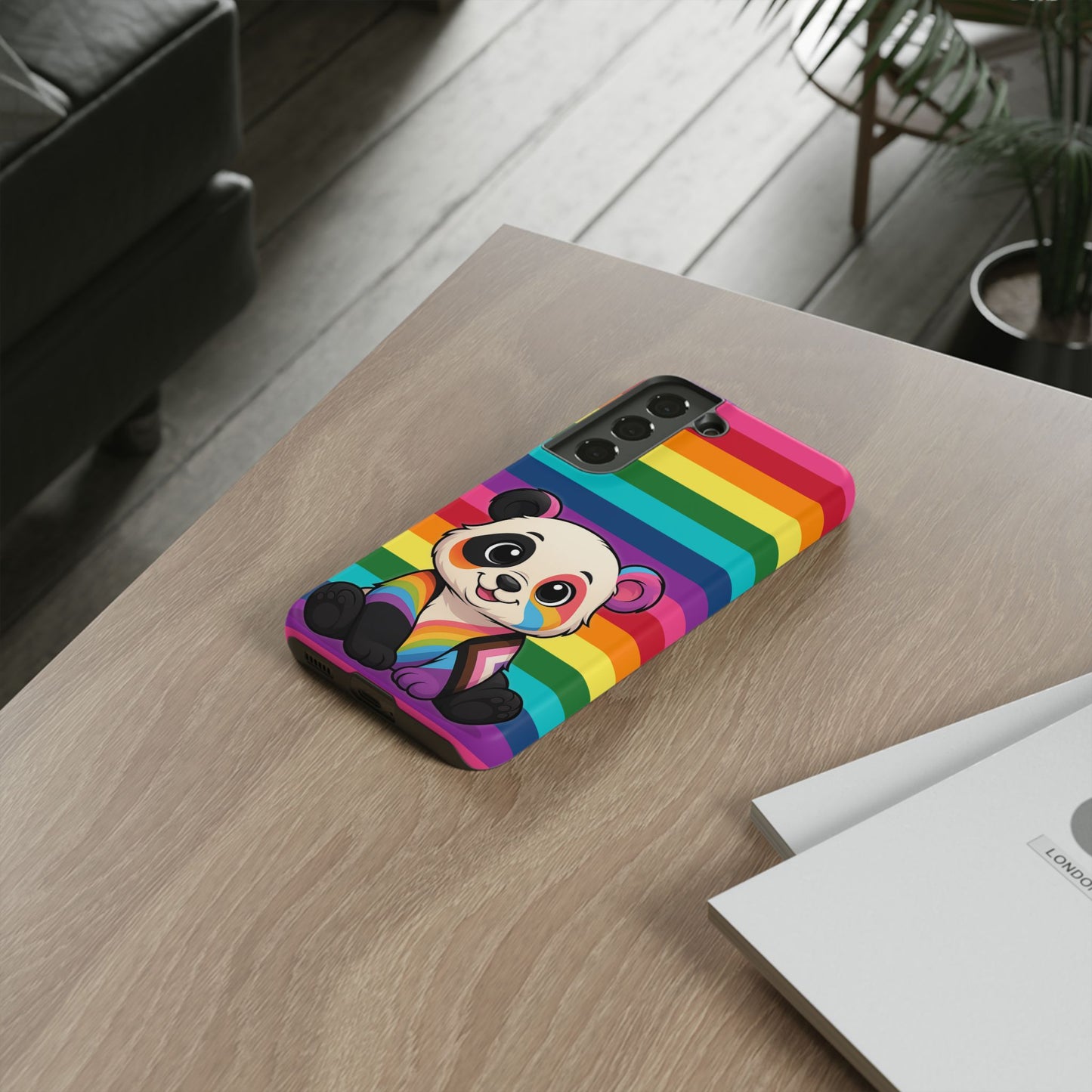 "pridecub" – progress + rainbow pride panda android tough phone case