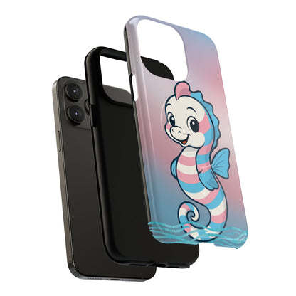 "Sea Me" – Trans Pride Seahorse MagSafe® iPhone Tough Case