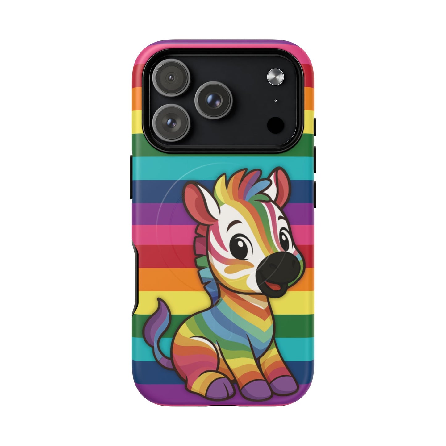 "zee the o.g." – original rainbow pride zebra magsafe® iphone tough case