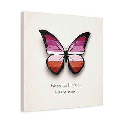 Lesbian Pride Butterfly | Metamorphosis Series Canvas Wall Art