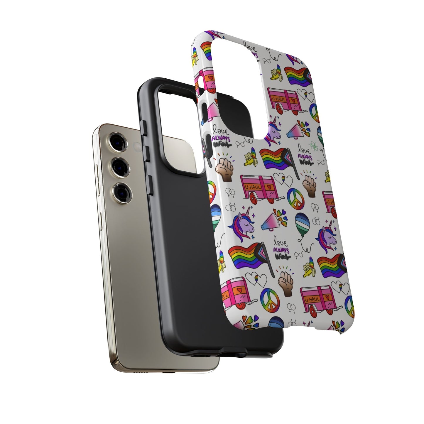 "identity mix" lgbtqia+ collage android tough phone case