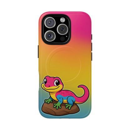 "Pan-tastic Voyage" – Pansexual Pride Gecko MagSafe® iPhone Tough Case