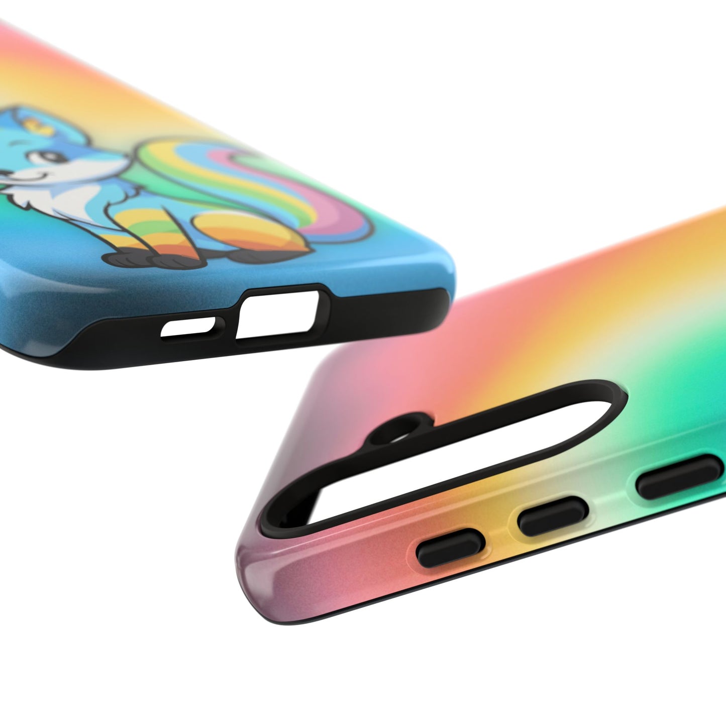 "queer as a fox" – queer pride fox android tough phone case
