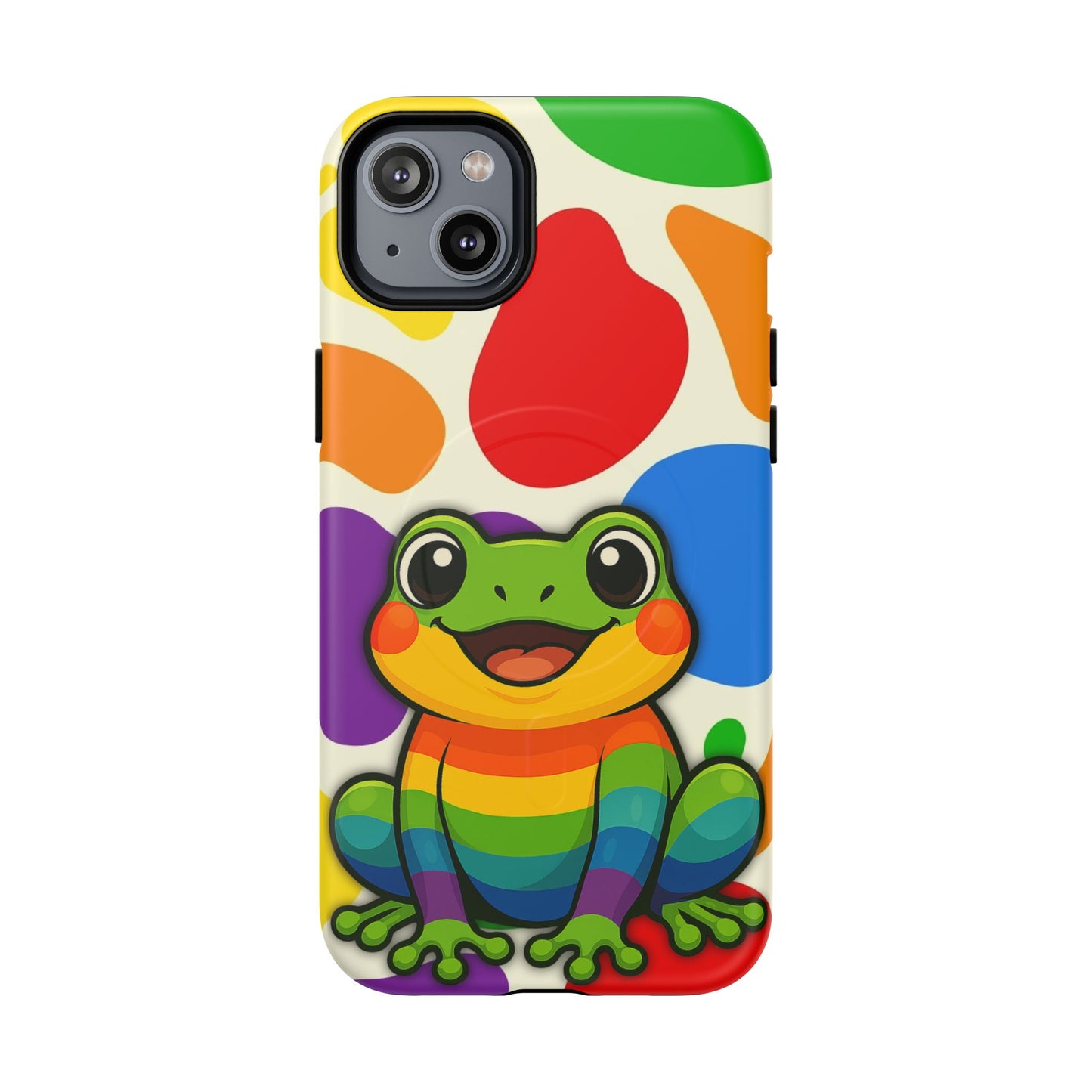 "rainbow ribbit" - lgbtqia+ pride frog magsafe® iphone tough case