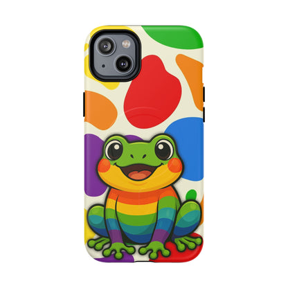 "Rainbow Ribbit" - LGBTQIA+ Pride Frog MagSafe® iPhone Tough Case