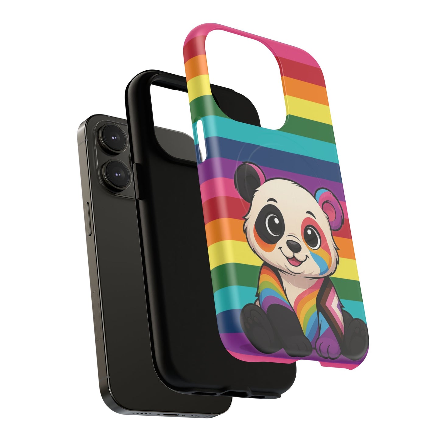 "pridecub" – progress + rainbow pride panda magsafe® iphone tough case