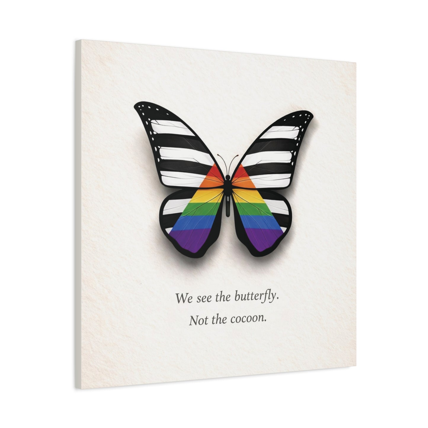 ally pride butterfly | metamorphosis series canvas wall art