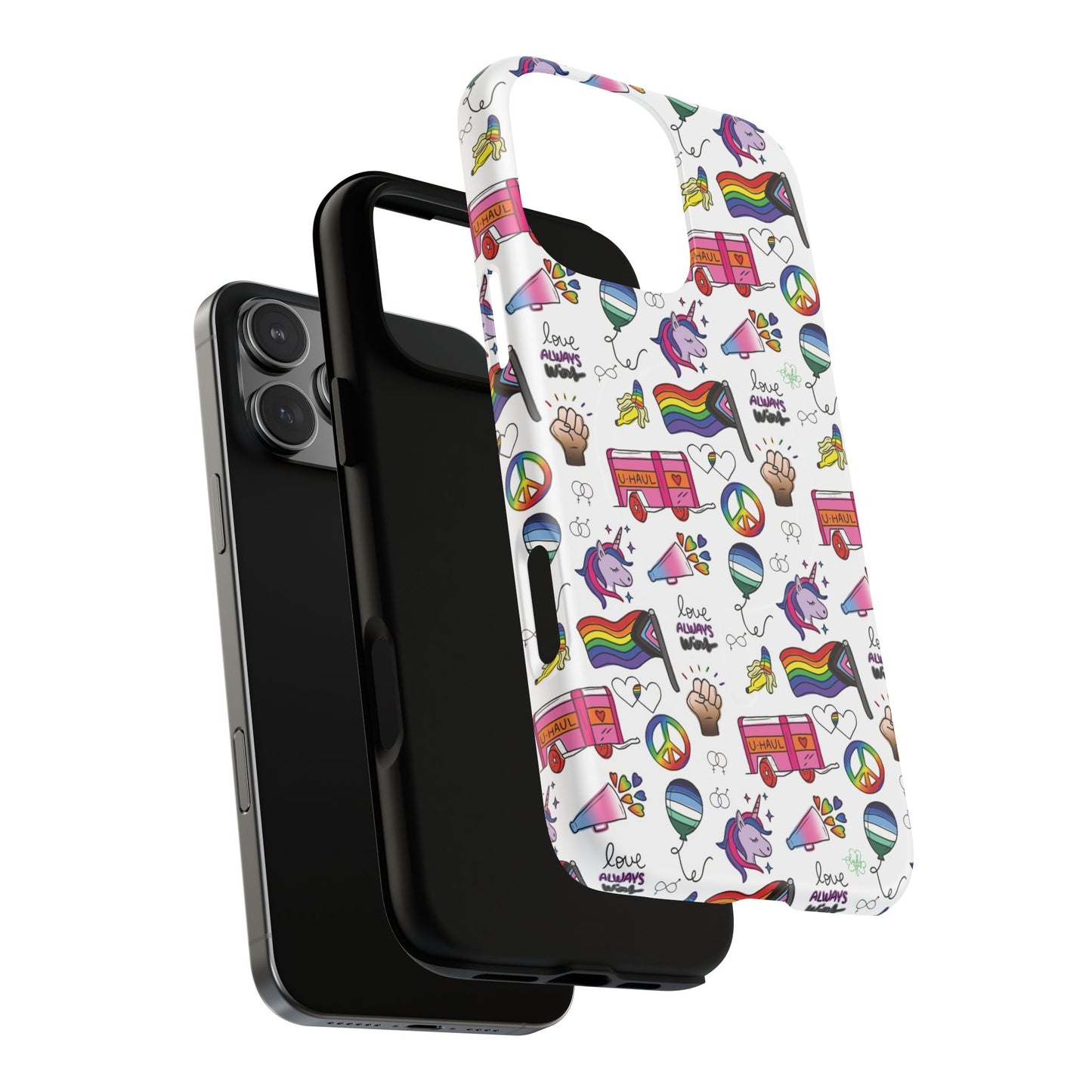 “identity mix” lgbtqia+ collage magsafe® tough iphone case