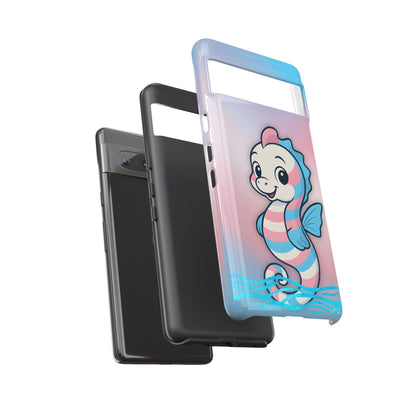 “Sea Me” – Trans Pride Seahorse Android Tough Phone Case