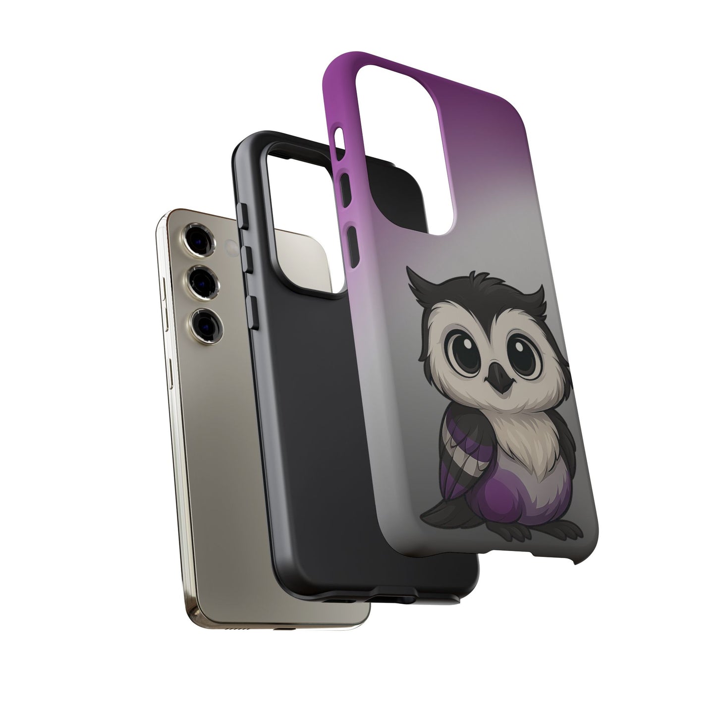 "ace-wise" – asexual pride owl android tough phone case