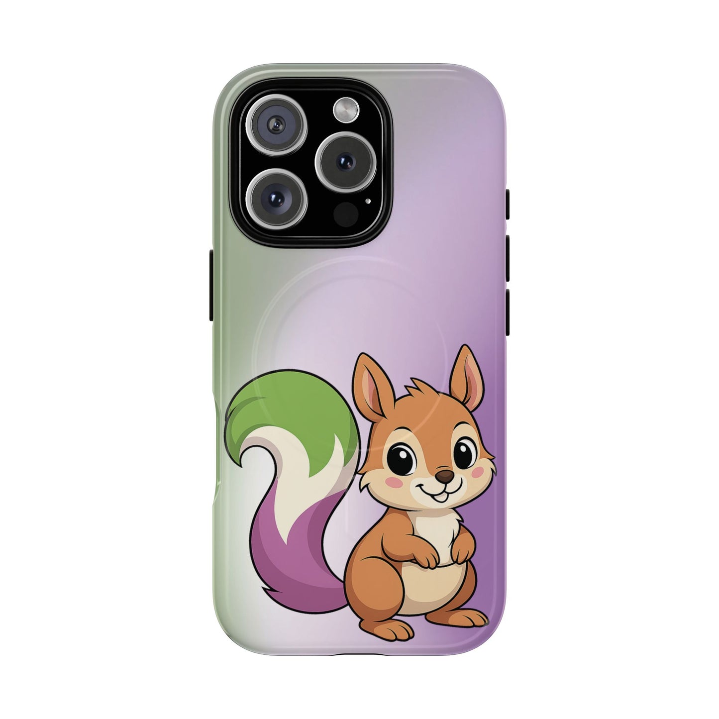 "queeriosity"– genderqueer pride squirrel magsafe® iphone case