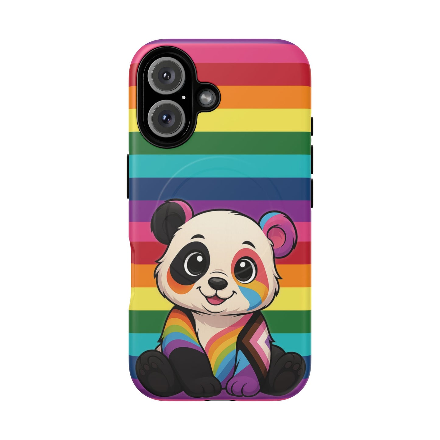 "pridecub" – progress + rainbow pride panda magsafe® iphone tough case