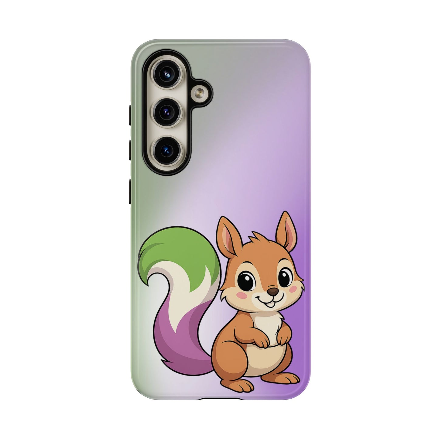 "queeriosity"– genderqueer squirrel pride android tough phone case
