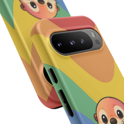 “Otterly Queer” – Retro Rainbow Pride Otter Android Tough Phone Case